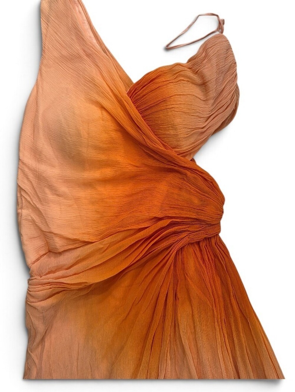 NwOT Swaan Plumeria Ombre Orange Floor-Length Gown Maxi Dress Size XL - Picture 7 of 10